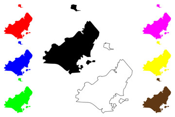 Mytishchi City (Russian Federation, Russia, Moscow Oblast) map vector illustration, scribble sketch City of Mytishchi map