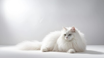 Fototapeta premium white persian cat
