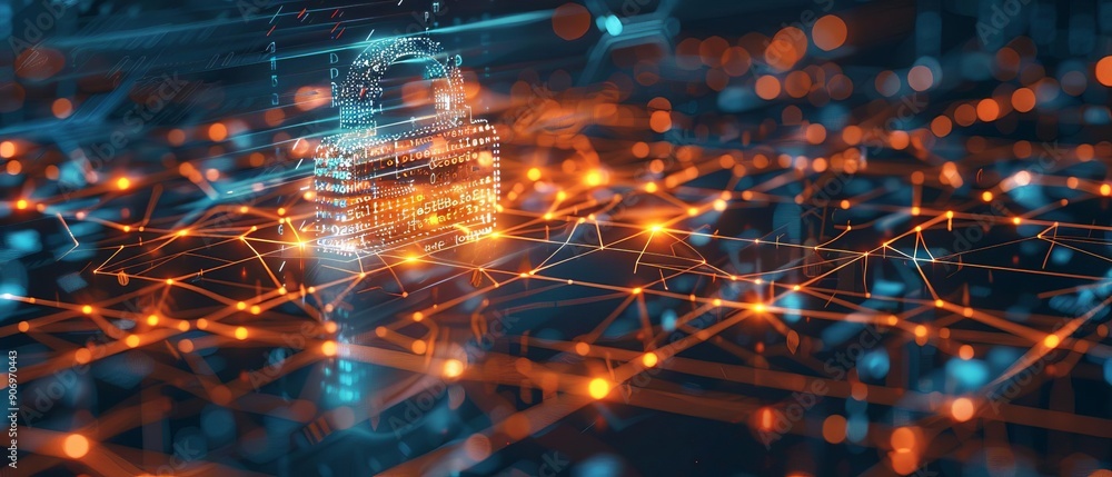 Poster illustration of encrypted data communication within a zero trust framework, zero trust network acces