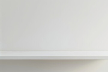 Obraz premium A white shelf with nothing on it.