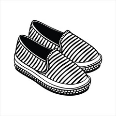 Espadrilles black vector