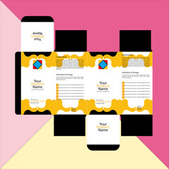 Packaging Template for product Vector Design in Illustration.