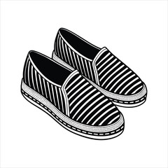 Espadrilles black vector