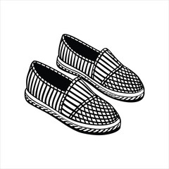 Espadrilles black vector