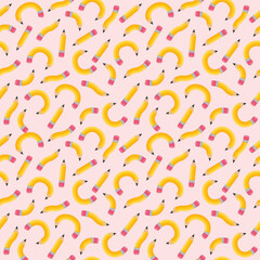 Seamless pattern design with abstract pencils. Background design. Vector illustration