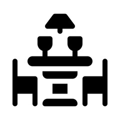 dining chair glyph icon