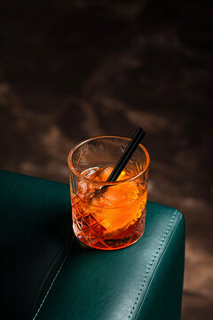 Negroni cocktail at the bar