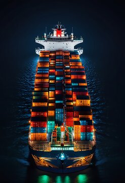 commercial logistic and transportation international import export by container freight cargo ship i
