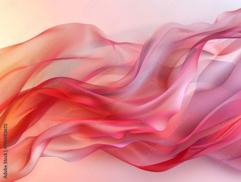 Poster Elegant Red Fabric Illustration Subtle Transitions in Flat Design for Creative Projects and Visual Storytelling