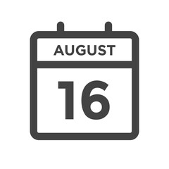 August 16 Calendar Day or Calender Date Deadline or Appointment