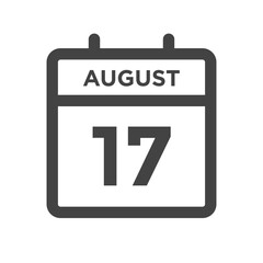 August 17 Calendar Day Calender Date for Deadline Appointment