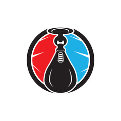 Punching bag icon vector illustration logo design