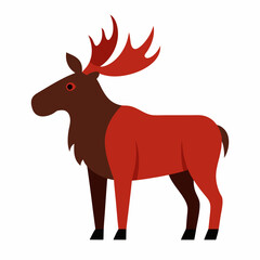 A Moose vector art illustration