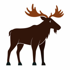 A Moose vector art illustration