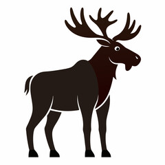 A Moose vector art illustration