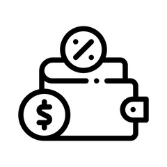 wallet line icon