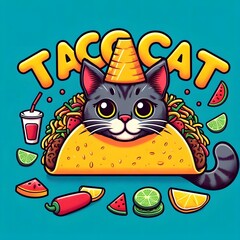 Taco Cat Illustration