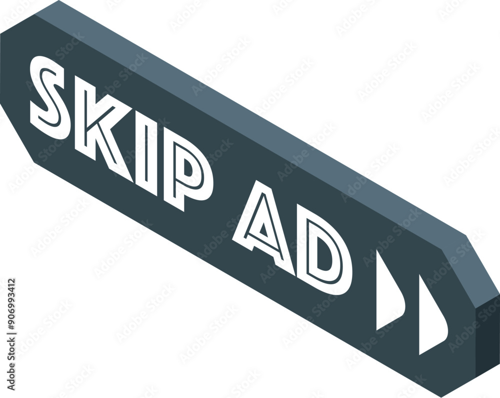 Poster skip ad button allowing users to avoid watching advertisements while consuming digital content