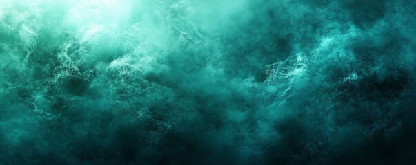 Dark green blue grainy gradient background black abstract backdrop noise texture webpage header wide banner design, Generative AI