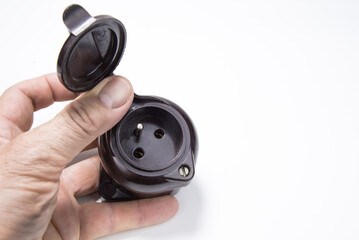 Old house Bakelite switch and socket from 60's and 70's