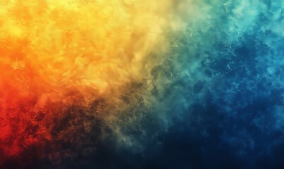 Fototapeta premium Teal orange yellow blue dark grainy color gradient background retro noise texture effect web banner header backdrop design, Generative AI