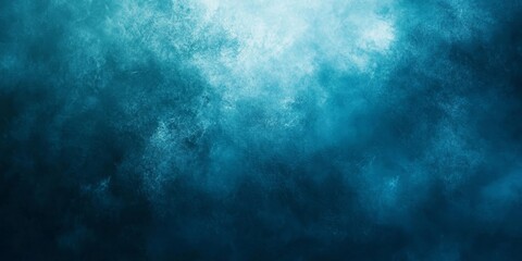 Obraz premium Teal blue green black color gradient background grainy texture effect dark technology abstract banner design, copy space, Generative AI