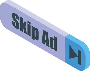 Skip ad button is enabling user to avoid watching promotion and go straight to video content