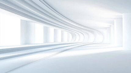 Obraz premium 3D Light White Background, Generative AI