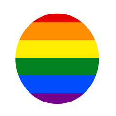 LGBTQ+ creative abstract simplified icon symbol of an egg or ellipse