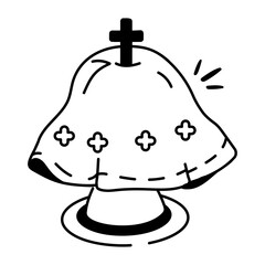 A doodle style icon of altar linen 