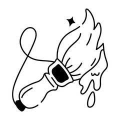 A drawing icon of holy brush 
