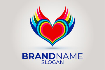 Heart logo. Illustration of a heart symbol.