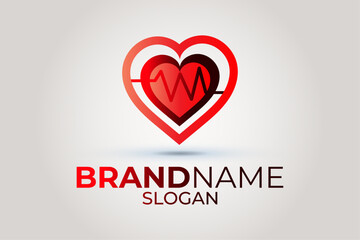 Heart logo. Illustration of a heart symbol.