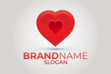Heart logo. Illustration of a heart symbol.