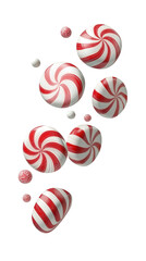  christmas candy, peppermint drops, isolated transparent png background