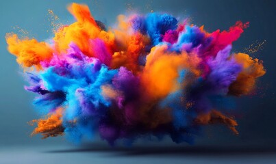 Explosion of Colorful Paints, Generative AI