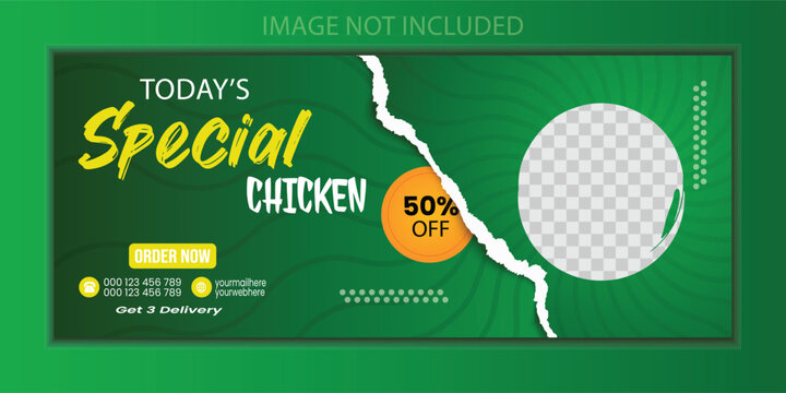Professional resturent web banner design temolate & chikhen resturent  flyer 