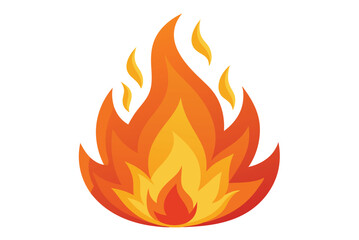 fire flame shapes vector illustration on white background 