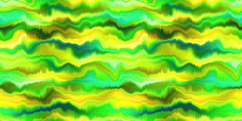 Fototapeta premium Blurry silk moody horizontal stripe texture border background. Wavy irregular bleeding wave seamless edge pattern. Atmospheric ombre distorted banner with watercolor effect. Space dyed washi tape