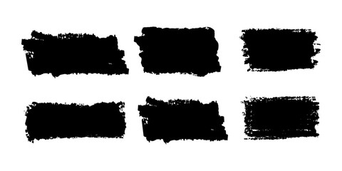 Set of brush frames. Lines and Underline. Textbox. Speech. Border and scribble. Smear. Grunge texture. Sketchy. Vector. Chalked and black watercolor. Shapes and elements. Hand drawn crayon. Doodle