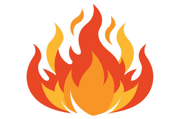 fire flame shapes vector illustration on white background 