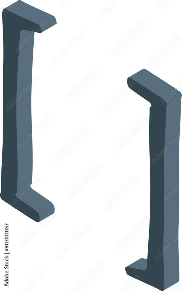 Poster empty space is being created by a pair of isometric square brackets