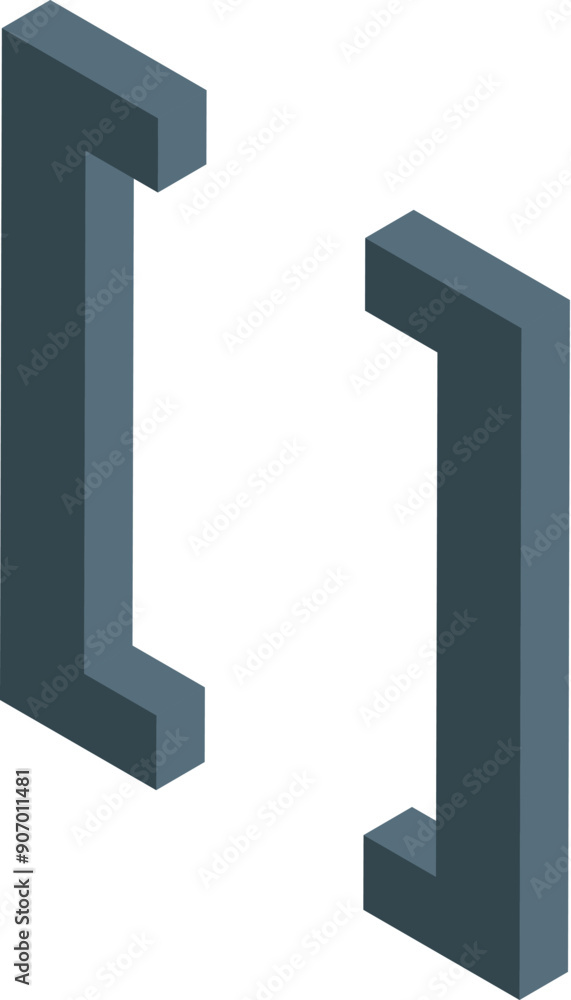 Poster square brackets are creating an empty space in this 3d rendering