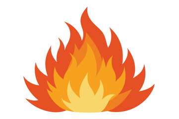 fire flame shapes vector illustration on white background 