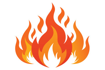 fire flame shapes vector illustration on white background 