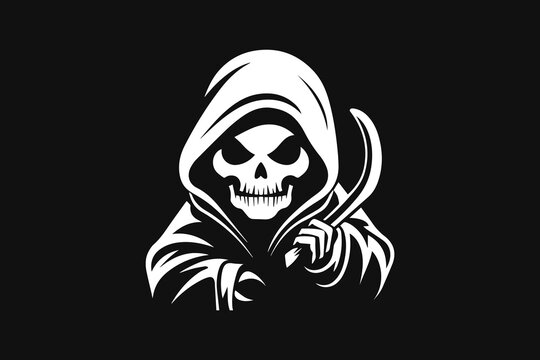 recommend clip art: illustration of a cute grim reaper
