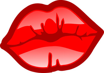 Red Lipstick Kiss Mark 