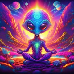 Starseed people as human aliens from another galaxies, fictitious person.	