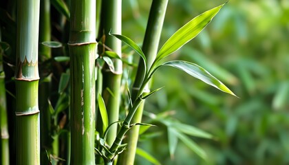 The lush bamboo shows the natural rhythm and vitality.