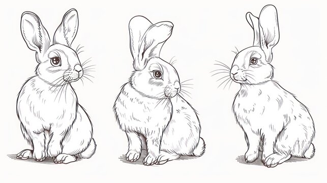 Shit Rabbit Line Drawing Line Drawing Rabbit Images – Browse 80,739 Stock Photos, Vectors, and ...